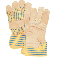 Fitters Patch Palm Gloves, Large, Grain Cowhide Palm, Cotton Inner Lining YC386R | Helyx Safety & Industrial Supplies
